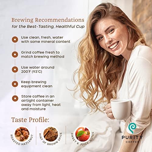 PURITY COFFEE Purity Coffee PROTECT Highest Antioxidant Light-Medium Roast - USDA Certified Organic Specialty Grade Arabica Whole Bean Coffee - Third Party Tested for Mold, Mycotoxins, Pesticides - 12 oz Bag