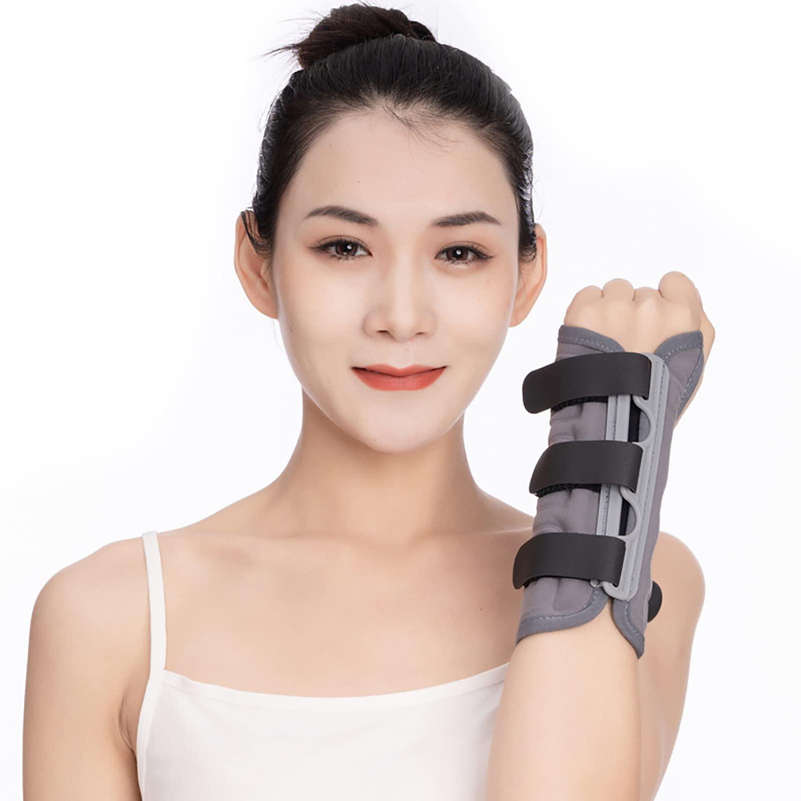 HAILM HAILM Wrist Supports, with Metal Strip Carpal Tunnel Wrist Splint for Both Hand & Wrist Brace, Day Night Wrist Supports for Joint Pain,R