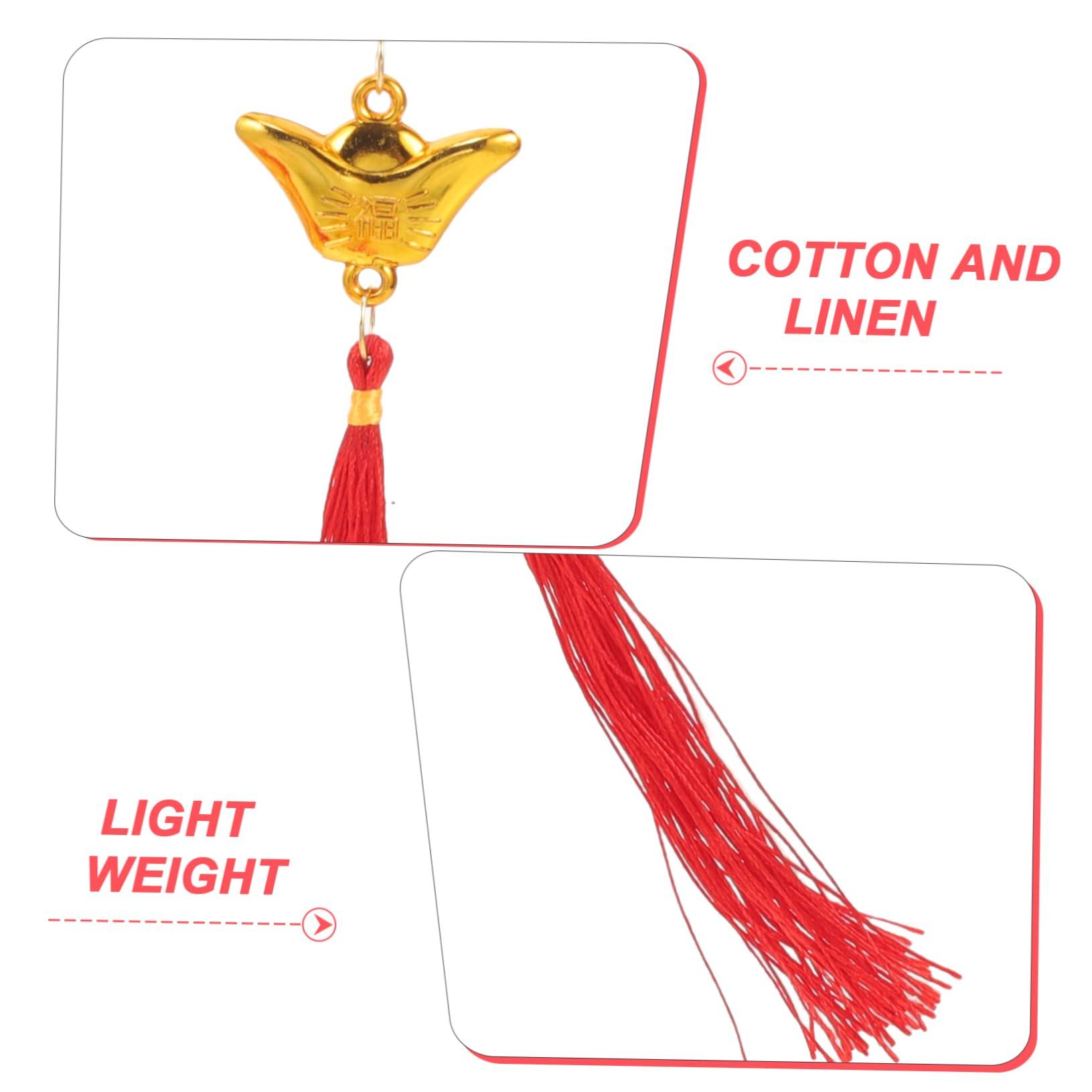 Cabilock 10pcs Good Luck Charms Chinese Style Chinese Chinese red Knot Chinese Decor car Accessories Lucky Knot Lucky New Year Ornaments Christmas Dragon Decor Ornament Rearview Mirror