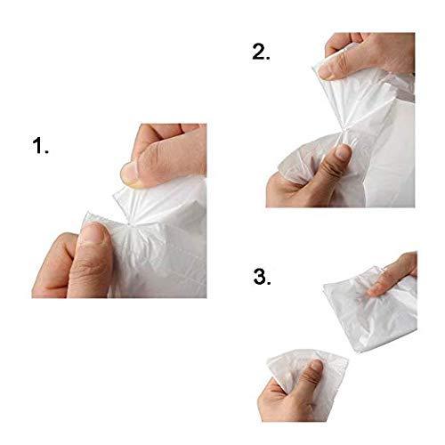 7-Almond 7-Almond 1.2 Gallon Clear Garbage Bags, Small Trash Bags 4.5-Liter Durable Disposable Trash Wastebasket Bags Can Liners for Office, Home Waste Bin, Bathroom, Kitchen (Clear, 250 Counts/5 Rolls)