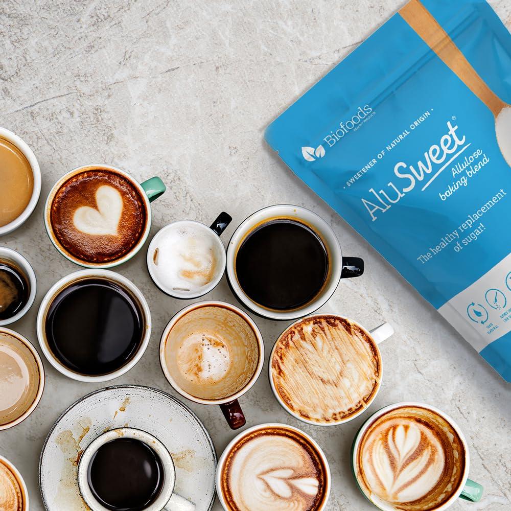 Biofoods Alusweet Alusweet Allulose Sweetener Zero Calorie - 24 oz - 1:1 Sugar Substitute, Keto-Friendly, Gluten-Free, Non-Glycemic, Plant-Based Sugar Substitute for Baking, Coffee, Cooking and Drinks