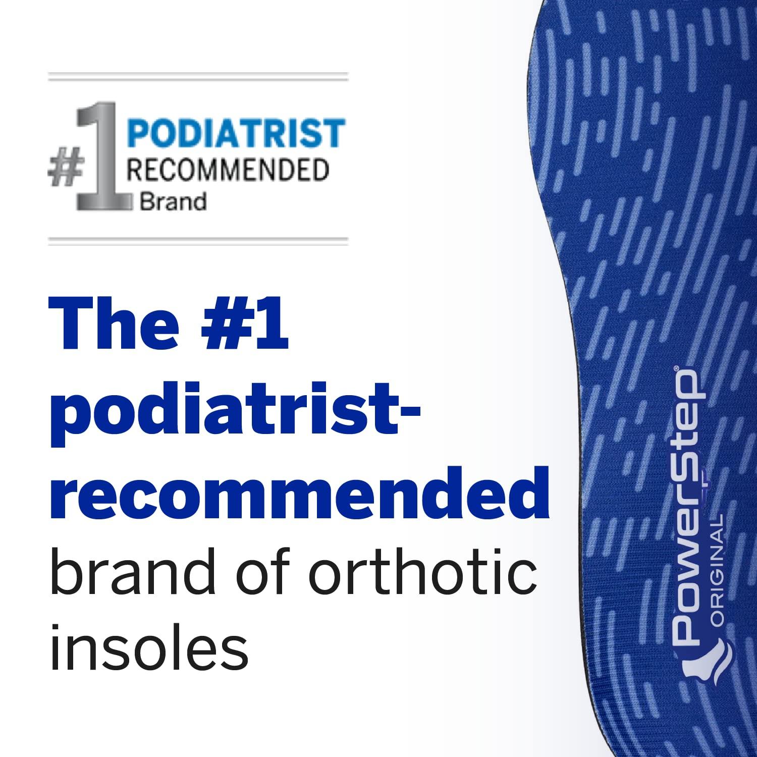 Powerstep PowerStep Pinnacle Maxx Orthotic Insoles - Orthotics for Overpronation with Maximum Stability & Comfort - Firm + Flexible Angled Heel Style to Help Flat Feet - Heavy Duty Inserts (M 4-4.5 W 6-6.5)