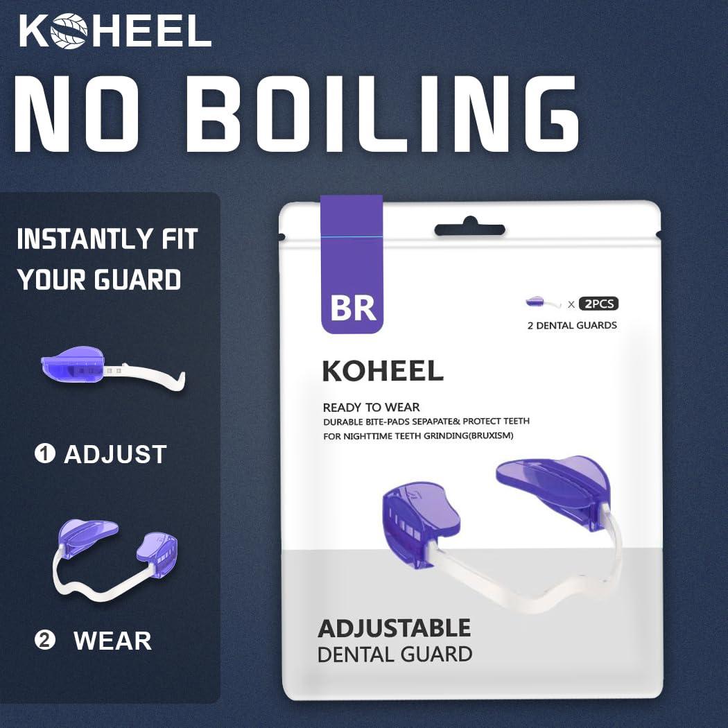 KOHEEL KOHEEL Mouth Guard for Teeth Grinding, Adjustable Night Guard, Stops Bruxism Dental Guard (6 Count)