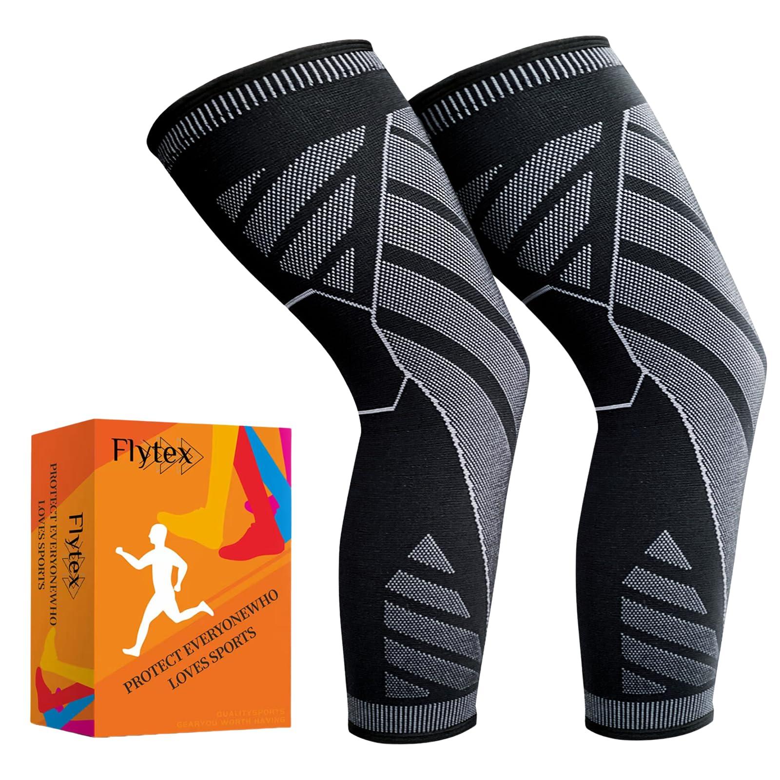 nove-1 Flytex Full Leg Compression,Flytex Knee Compression Sleeves,Flytex Summer Compression Sleeves V2 for Knees and Legs(2PCS,XL)