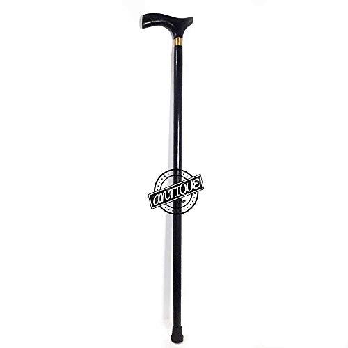 AV Wooden Canes/Sticks Black Wood Simple Cane Rod Walking Supporter - 3ft