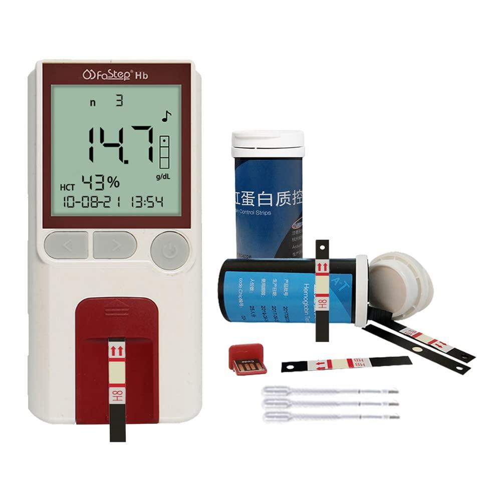 Hnxxyisite Hemoglobin Meter Hemoglobin Test Meter kit Hemoglobin Analyzer Anemia Monitor includes 125pcs Hemoglobin Test Strips
