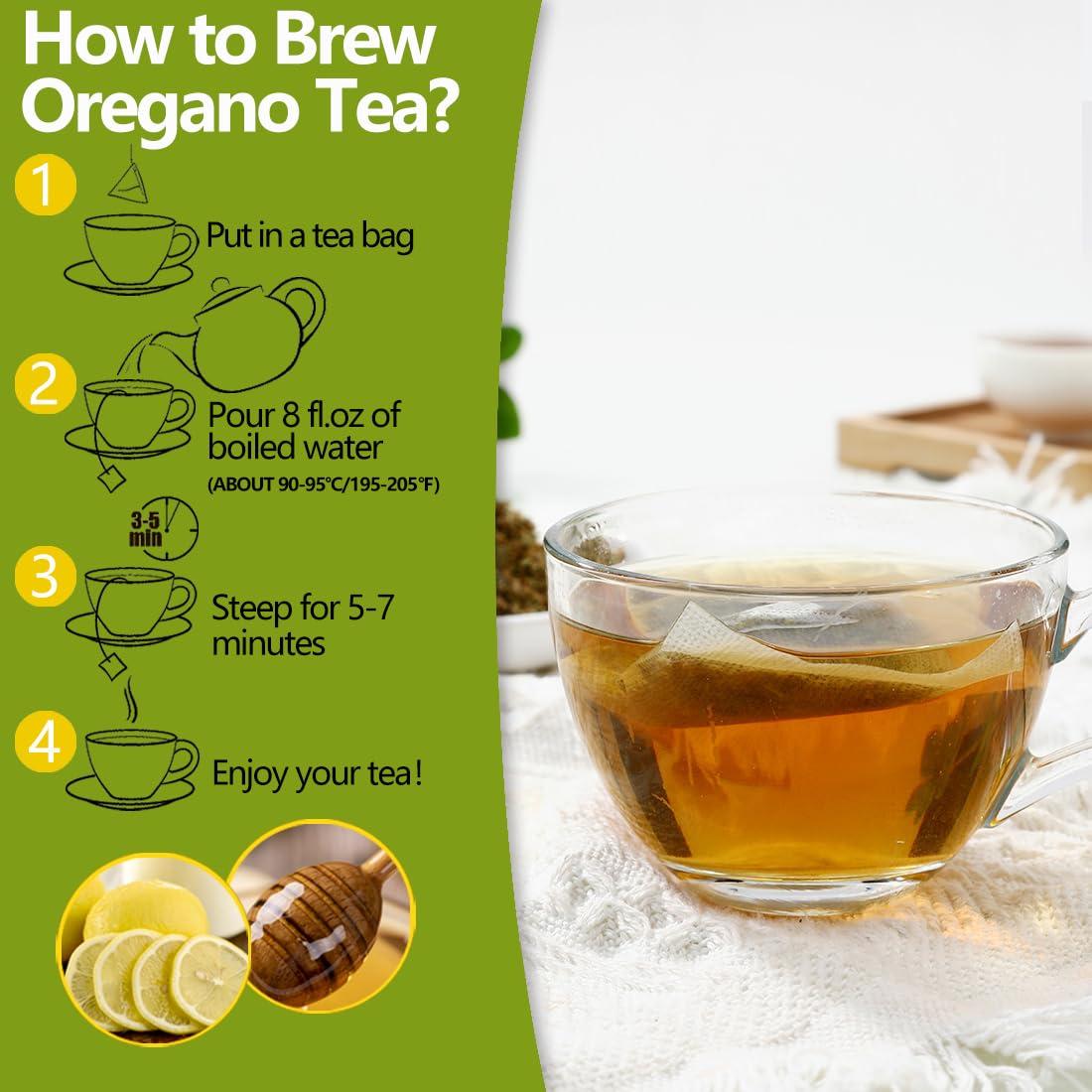 ULTHMOK Premium 50 Oregano Tea Bags, Made with 100% Natural Oregano Leaves, No Additives & Caffeine Free.