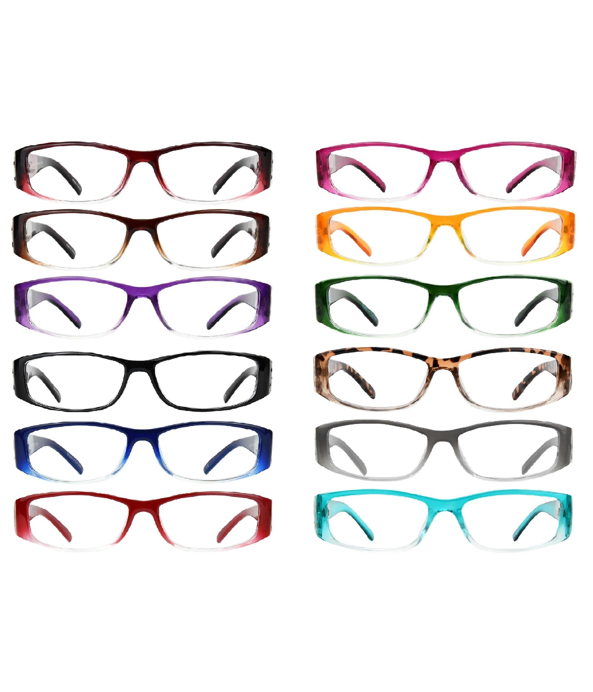 EYEBOGO EYEBOGO Kaylee Stylish Reading Glasses for Women (12-Pack, 4.00)