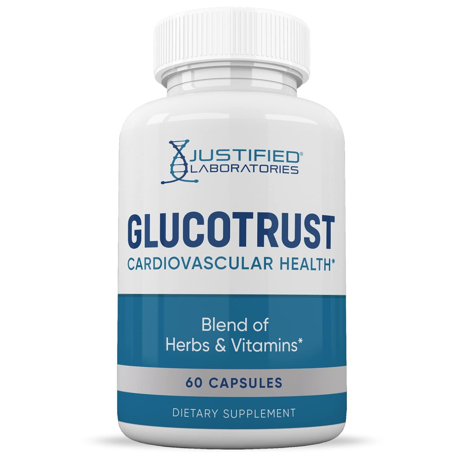 Justified Laboratories (10 Pack) Glucotrust Advanced Formula 620MG Supplement Pills 600 Capsules