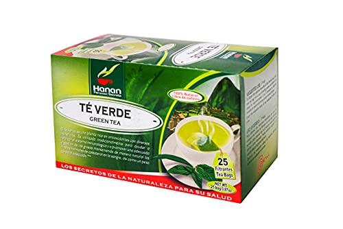 HANAN PERUVIAN SECRETS Hanan Peruvian Secrets Te Verde| 100% Natural Green Tea | 25 Tea Bags| Rich in antioxidants & vitamins | Promote Good Digestion