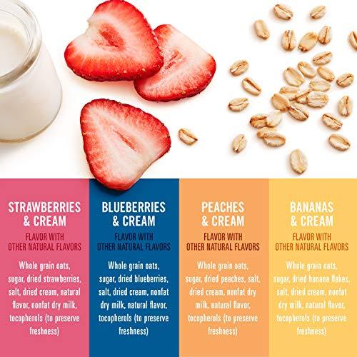 Quaker Quaker Instant Oatmeal, Fruit and Cream 4 Flavor Variety Pack, Individual Packets, 48 Count