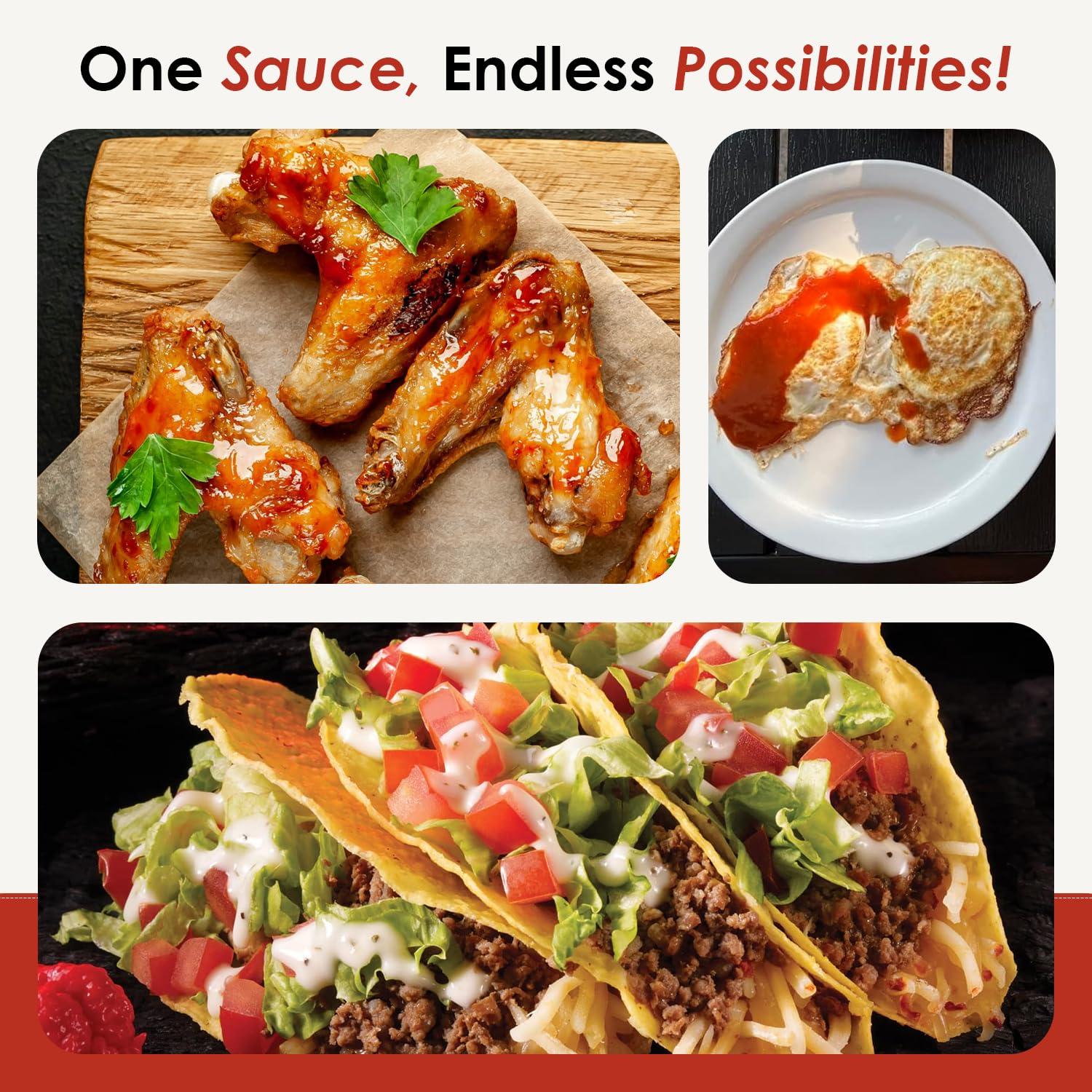 Dave's Gourmet Dave's Gourmet Carolina Reaper Hot Sauce Add Flavor and Heat to Dips, Spreads, Sauces and Marinades - 3 Bottles