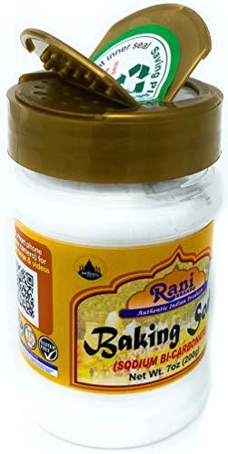 Rani Brand Authentic Indian Products Rani Baking Soda (SODIUM BI-CARBONATE) 7oz (200g) PET Jar ~ Used for cooking, NON-GMO | Indian Origin | Gluten Friendly