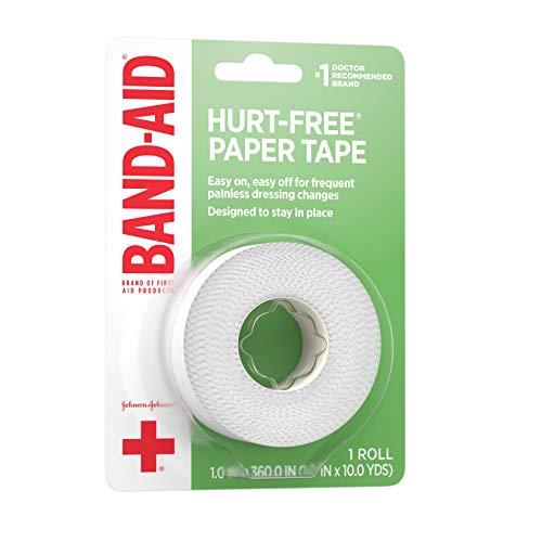 Band-Aid Band-Aid Brand First Aid Hurt-Free Medical Adhesive Paper Tape for Wound Dressings, 1 in by 10 yd