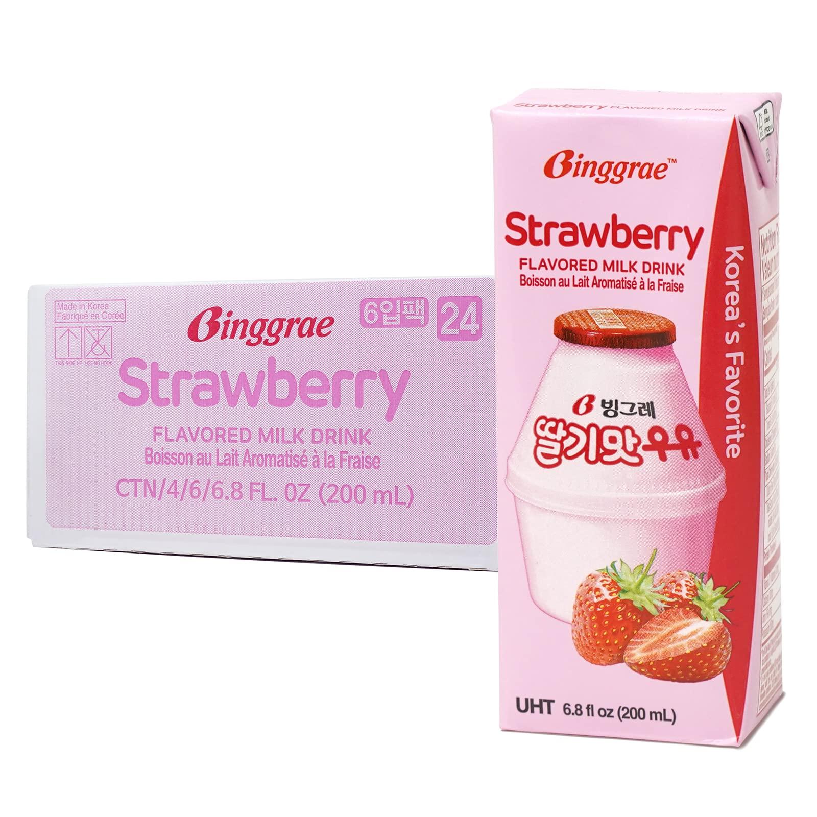 Binggrae Binggrae Strawberry Flavored Milk (Pack of 24)