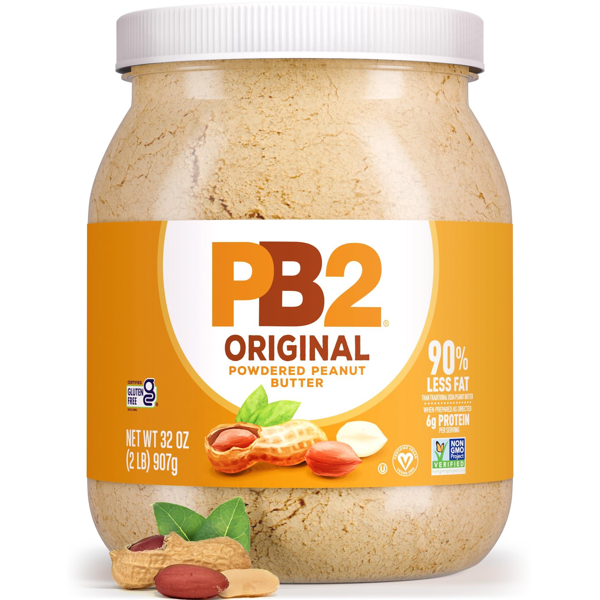 PB2 PB2 Powdered Peanut Butter Powder | Certified Gluten Free, Low-Carb, Keto Diet Friendly | Original Flavor with 6G of Protein, 90% Less Fat, 60 Calories Per Serving | Easy Mix for Healthy, Fit Diet