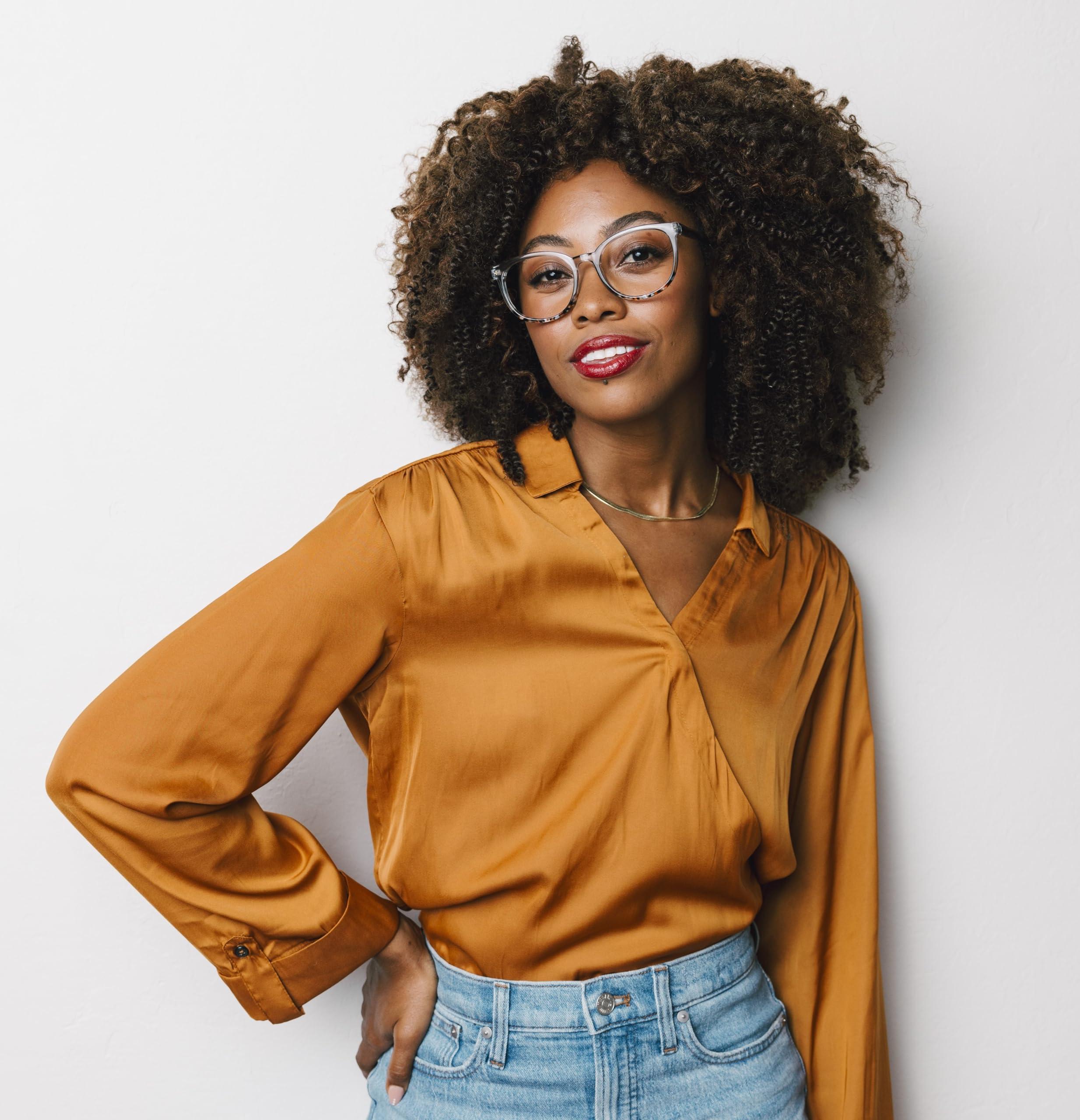 Peepers by PeeperSpecs Peepers by PeeperSpecs Oprah\'s Favorite Women\'s That\'s a Wrap Round Blue Light Blocking Reading Glasses - Smoke +2.25
