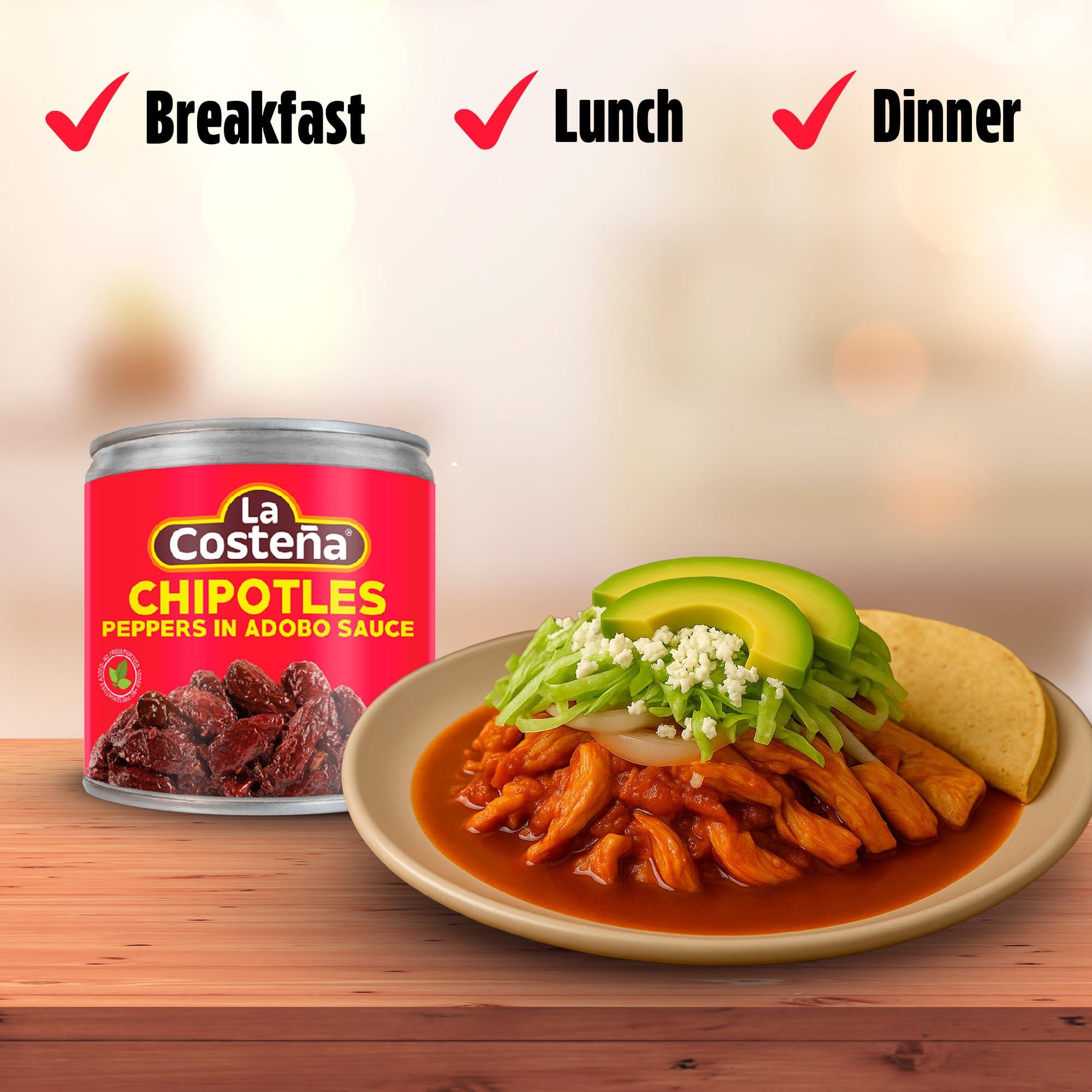 La Costeña La Costea Chipotle Peppers in Adobo Sauce 7 oz (6-Pack)