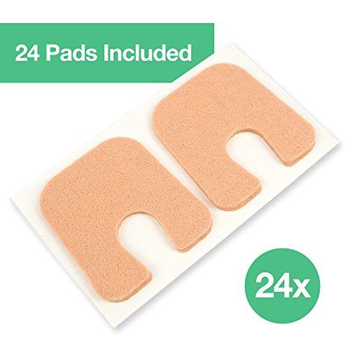 ZenToes ZenToes U-Shaped Felt Callus Pads | Protect Calluses from Rubbing on Shoes | Reduce Foot and Heel Pain | Pack of 24 1/8” Self-Stick Pedi Cushions