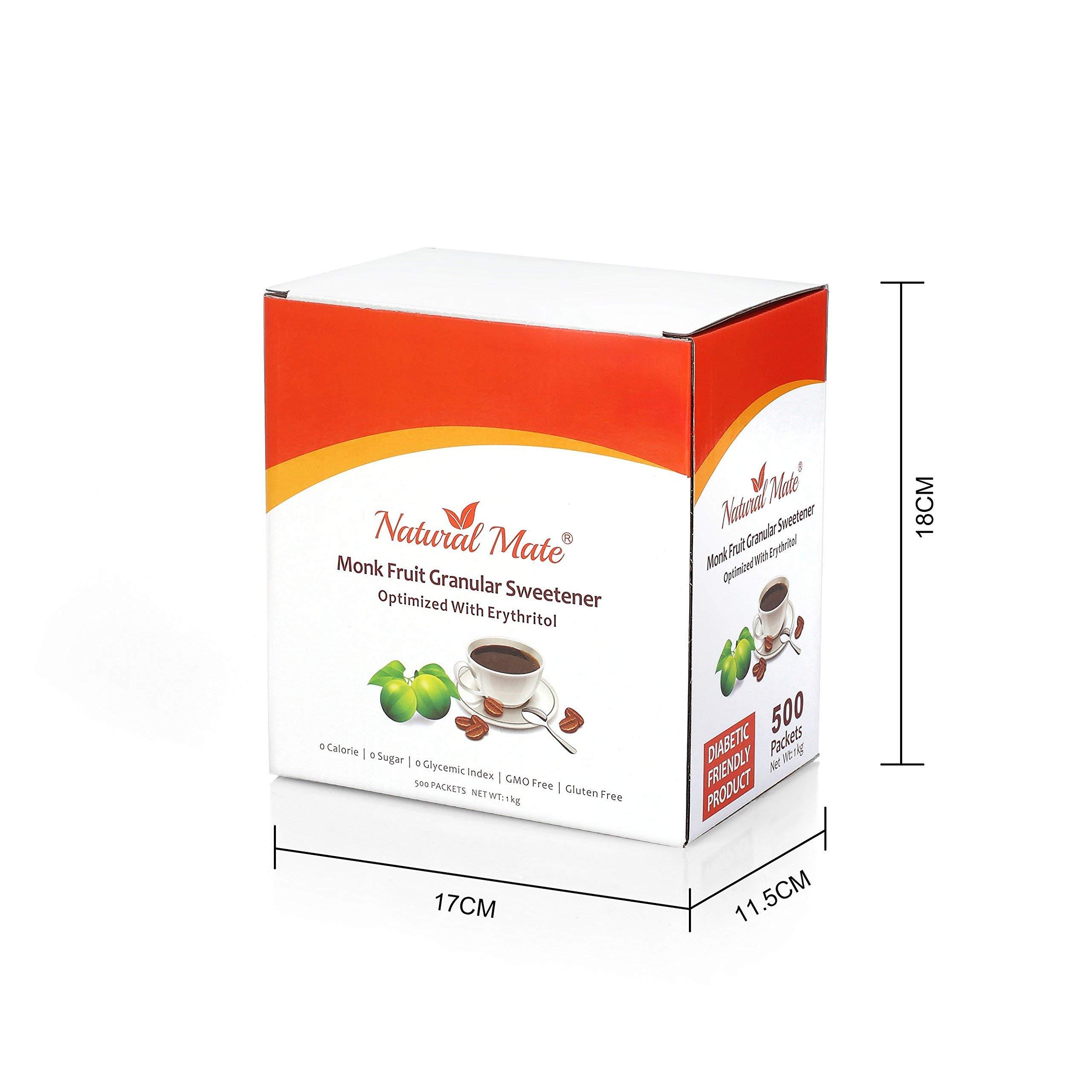 Natural Mate Natural Mate Monk Fruit Sweetener Packets, 500 Count (2 grams/packet) | 1 Pack