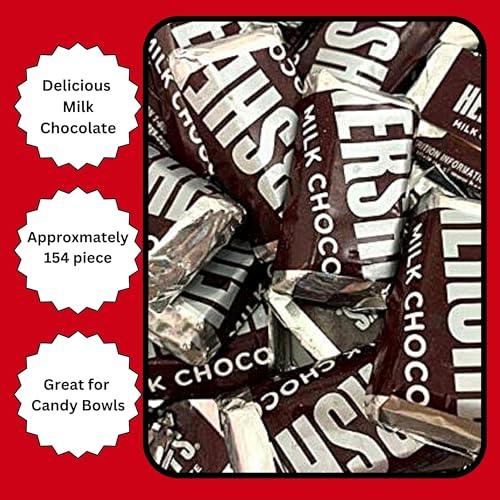 River Finn Organics Hershey Miniature Milk Chocolate Candy Bars, Bulk, Individually Wrapped Minis, (3 Lbs.)
