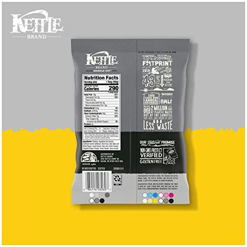 Kettle Brand Kettle Brand Potato Chips, Krinkle Cut, Salt & Fresh Ground Pepper Kettle Chips, 2 Oz