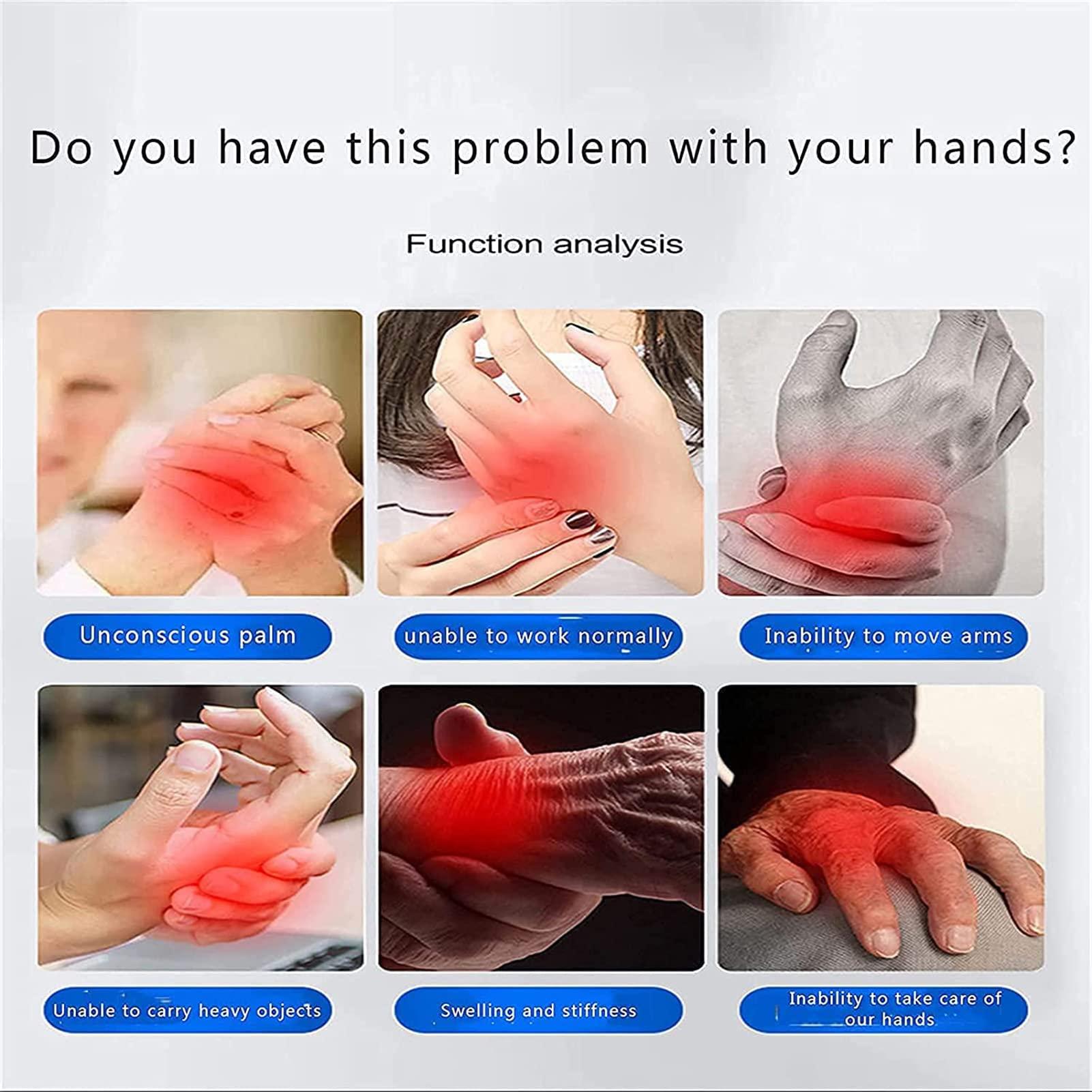 ZZBB ZZBB Rehabilitation Robot Gloves Hand Stroke Hemiplegia Finger Rehabilitation Brace, Hand Training Finger Orthotics Device Assistive Gloves Finger Flexion Correction,Left,S