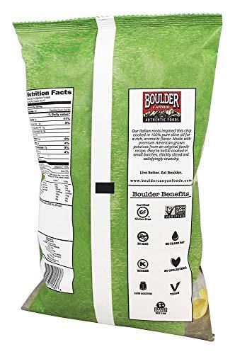 Boulder Chips Olive Oil Totally Natural Kettle Potato Chips, 5 Ounce - 12 per case.
