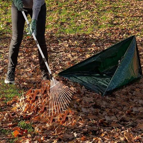 AimGrowth AimGrowth Leaf Collector Tripod Bag and Lawn Leaf bag Kit with leaf scoops | 10 Count 30 Gallon 2-Ply Heavy Duty Self Standing Kraft Paper Bags Yard Waste Bag for Grass Clippings Wet Dry Leaves