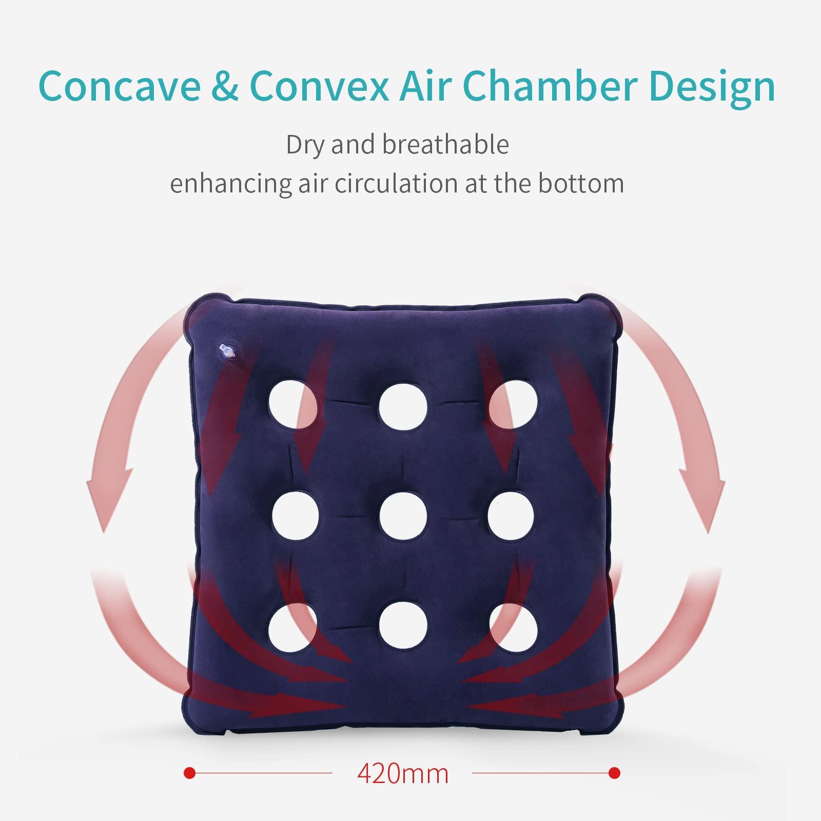 lefeke Inflatable Waffle Cushion for Pressure Sores,Bed Sore Cushions for Butt for Elderly, Pressure Sore Cushions for Sitting in Recliner,Suitable for Bedridden Disabled, BreathableComfortPain Relife