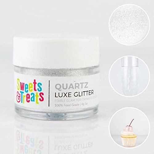 Sweets & Treats Boutique Edible Glitter for Drinks, Edible Glitter for Cakes, Drink Glitter, Brew Glitter, White Edible Glitter Cake Decorations Edible White Glitter, Edible Glitter for Strawberries, Cocktail Glitter