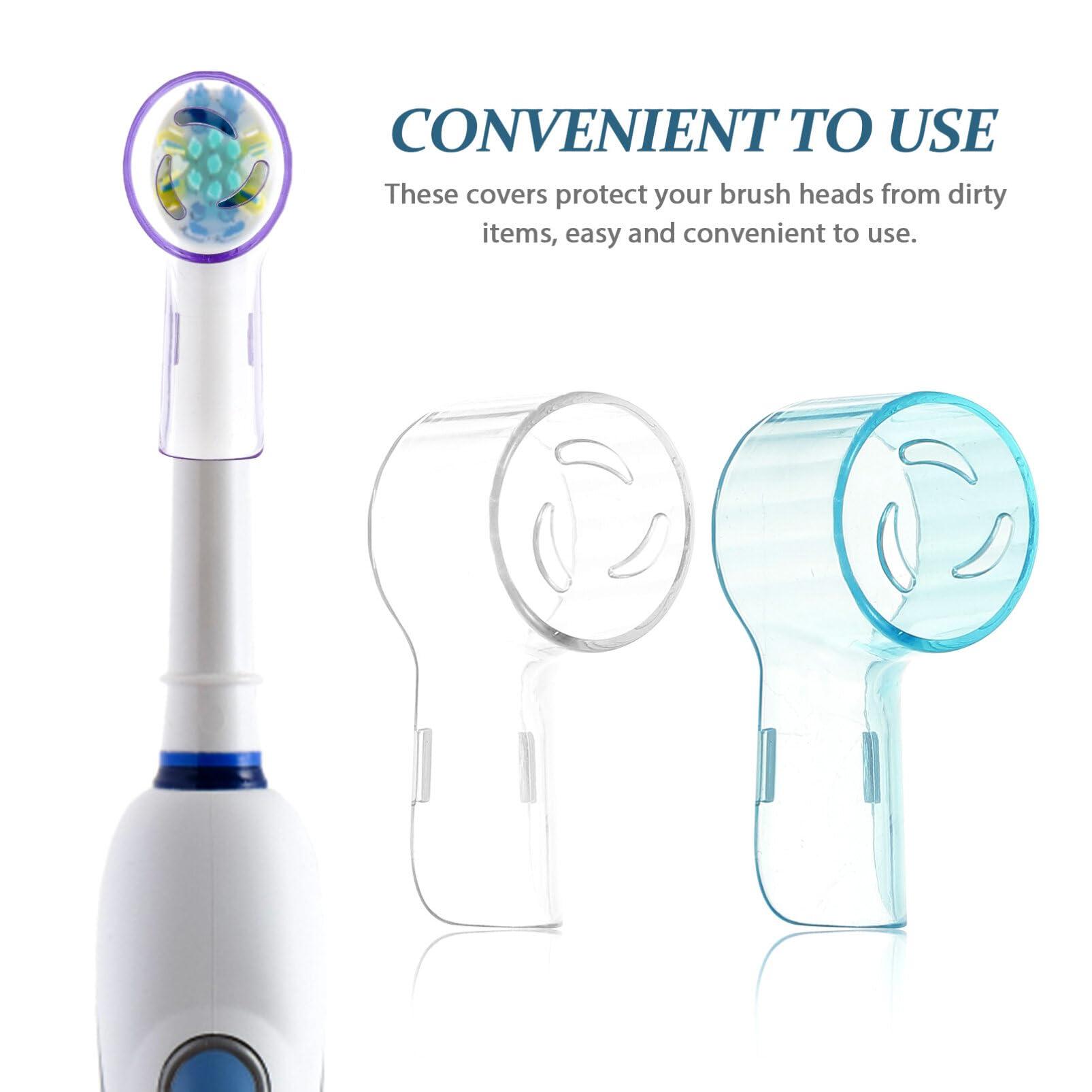 Healifty 6pcs Electric Toothbrush Head Cover Covers for Electric Toothbrush Travel Toothbrush Covering Covers Caps Electric Toothbrush Caps Toothbrush Caps for Travel Toothbrush Dust Caps