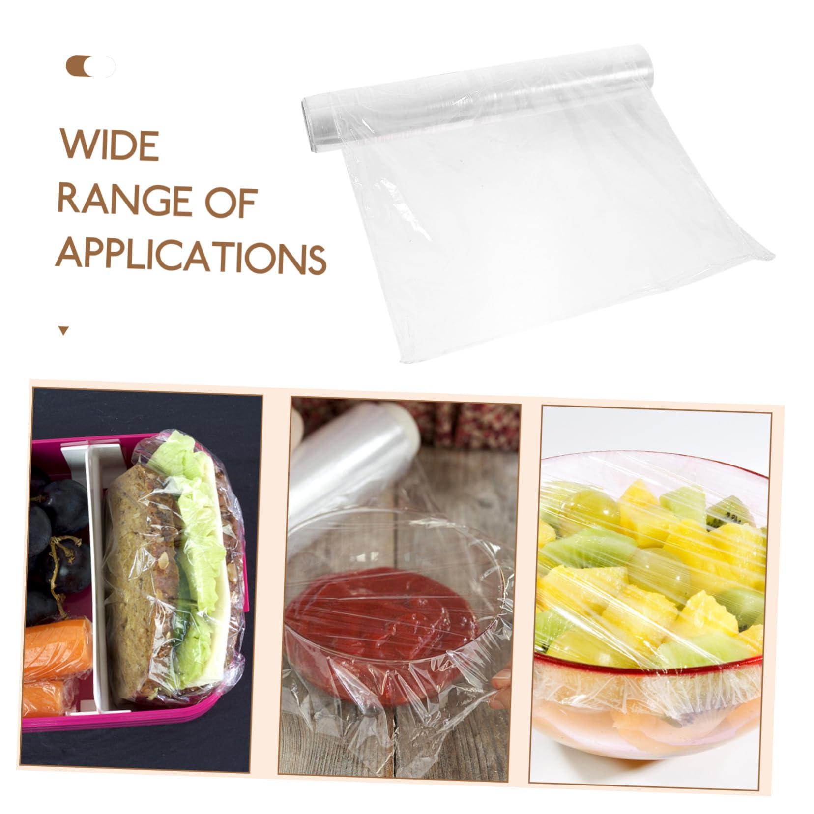 FOMIYES FOMIYES 50M Food Grade Plastic Cling Wrap for Kitchen and Food Preservation 30cm Wide Disposable Cling Film Long Roll for Sealing Food Jars and Leftovers Ideal for Home Use