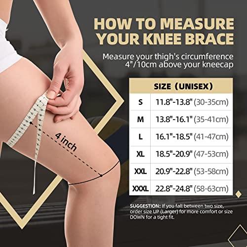 Lusenone Copper Knee Braces for Knee Pain Women & Men - 2 Pack Knee Brace Compression Sleeve, Best knee Support for Arthritis Pain,Meniscus Tear, Running,Weightlifting,Working Out,ACL,MCL,Knee Pain Relief