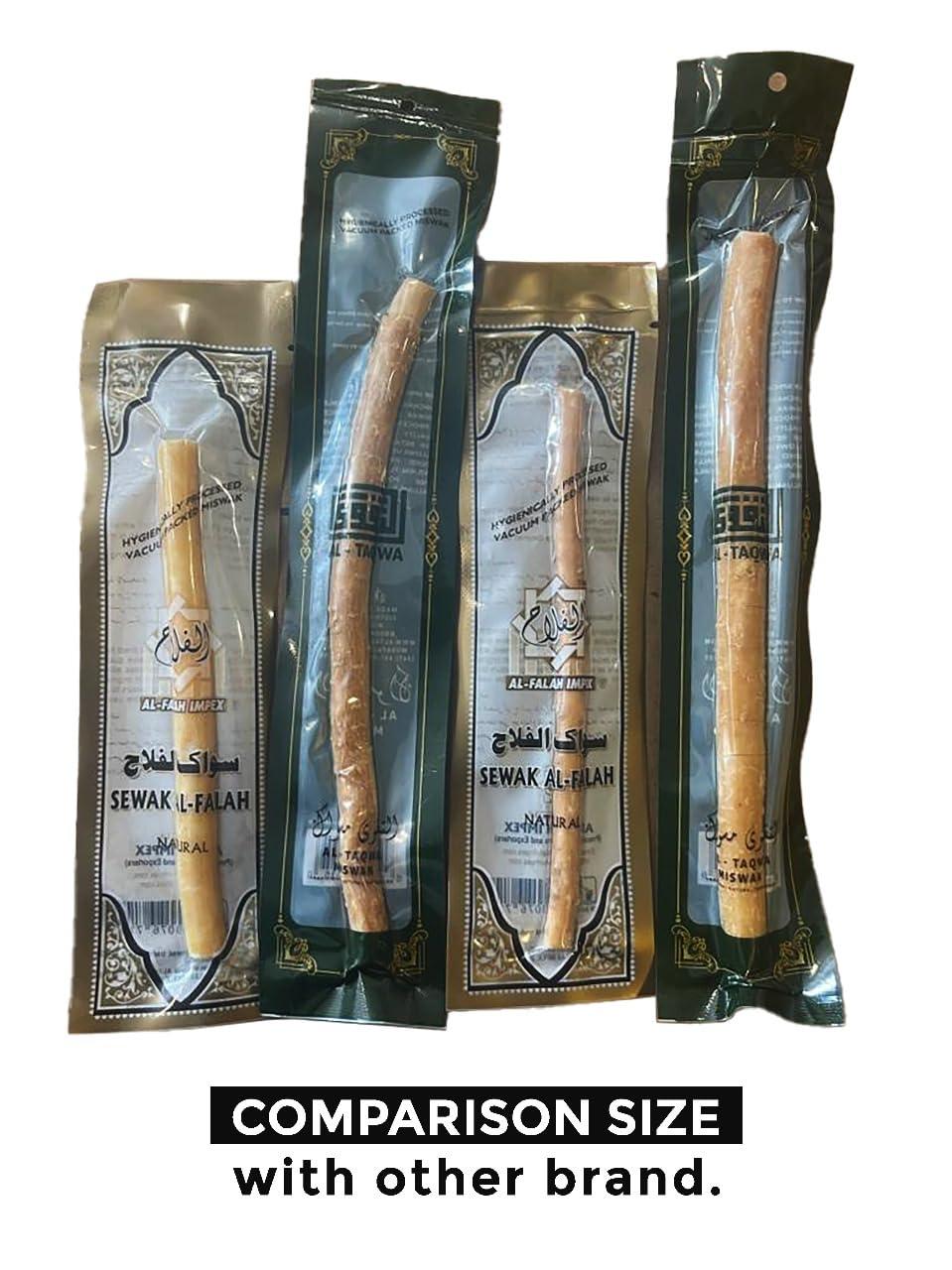 AL-TAQWA AL-TAQWA Miswak Stick |Miswak Toothbrush, Pack of 12, Natural Toothbrush, Chewable (Meswak)|Siwak Oral Hygiene, Teeth Whitening, Control Bad Breath | Eco-Friendly, Biodegradable, Nitric Oxide