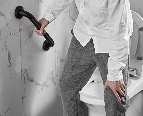 TenNuoDa Grab Bar Bathroom Safety Hand Rail Black 23 Inch Stainless Steel -safe Grip Handles - Restroom Handicap Handle Assist Pole - Decorative Grab Bars for Bathtubs and Showers for Bath Shower Toilet