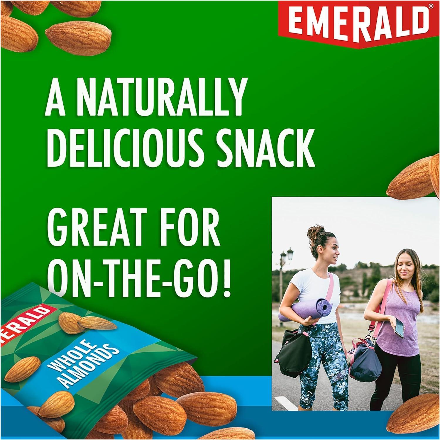 Emerald Emerald Nuts Whole Almonds, 100-Calorie Individual Packs 7CT, 4.34 Oz (Pack of 2)