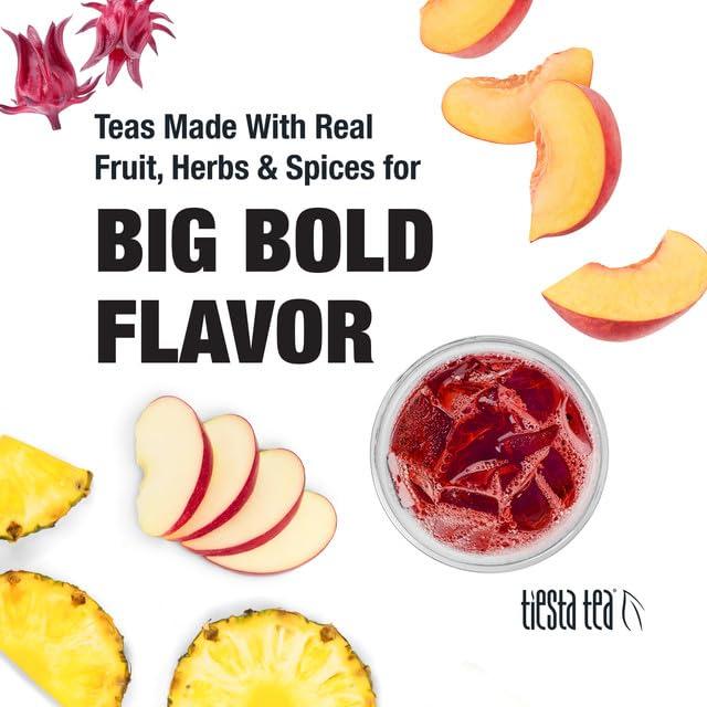 Tiesta Tea Tiesta Tea - Peach Party Cold Brew - Peach Hibiscus Herbal Tea - Premium Loose Leaf Tea Blend - Non Caffeinated Iced Tea - Cold Brew Tea Packets - Brews 64 oz of Pitcher Per Bag (Pack of 10)