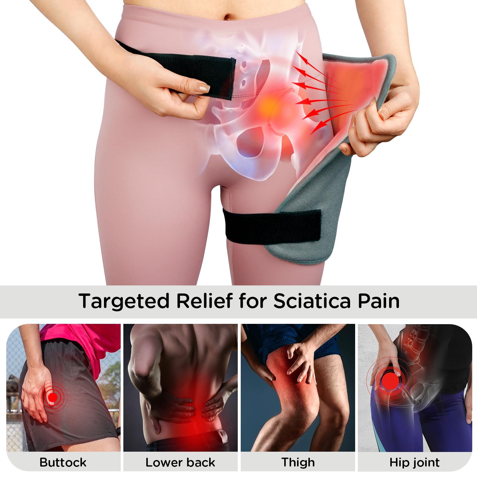 Comfytemp Comfytemp Hip Heating Pad for Hip/Sciatica Pain Relief - FSA HSA Eligible Hip Brace, Birthday Gifts for Mom/Women/Wife/Men, Lower Back/Thigh/Buttock Electric Heat Pad, Hot Physical Therapy(S/M)