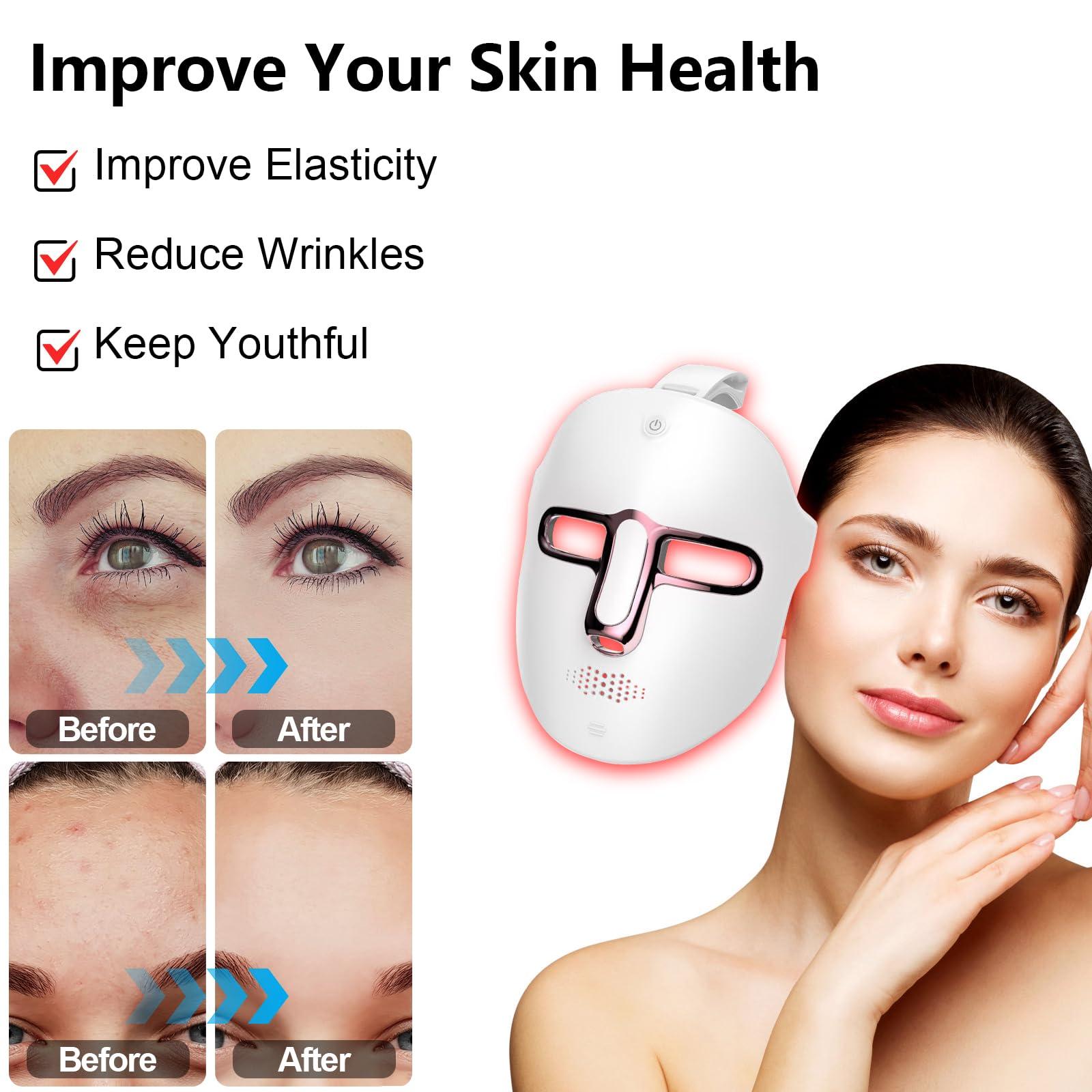 Cycluminor Cycluminor Led Face Mask Light Therapy,7 Colors LED Facial Skin Care Mask,Red Light Therapy Mask for Face at Home