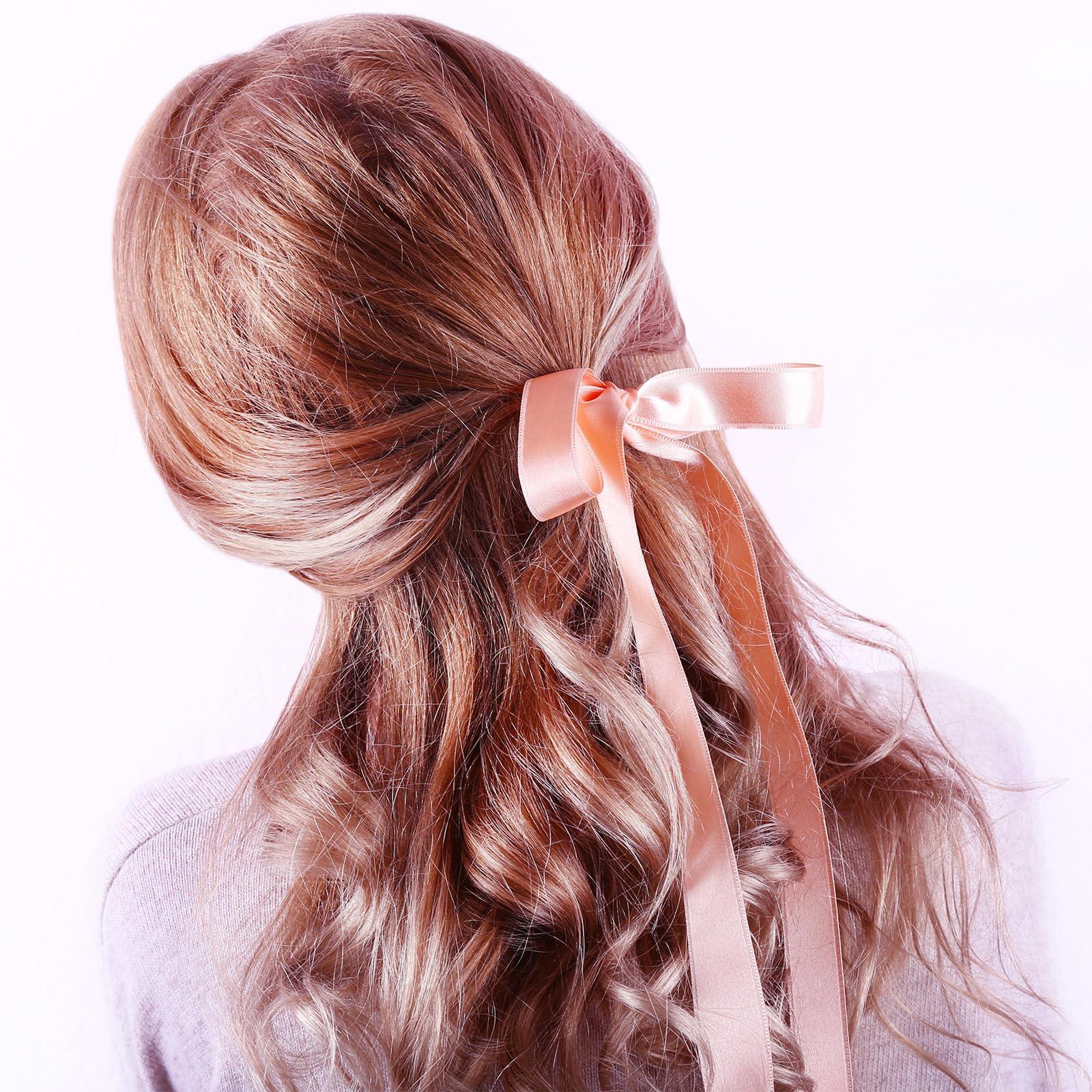 Rebower Rebower 1/8 Inch 50 Yard Satin Ribbon Thick Double Face Grosgrain Silk Ribbon, [for Gift Wrapping, Hair Bows, Wedding, Cake, Flower] - Grey