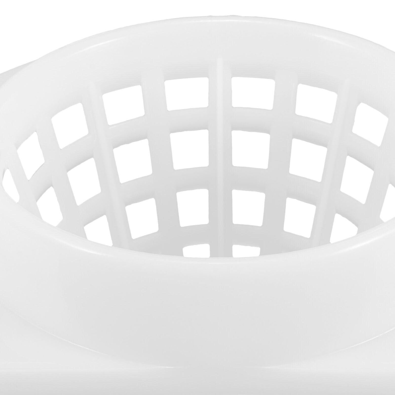SOLUSTRE SOLUSTRE Plastic Mop Bucket Baskets, Cleaning Mop Bucket Drainage Basket Replacement Bucket Mop Cleaning Mop Strainer Basket for Mop Buckets Accessories White