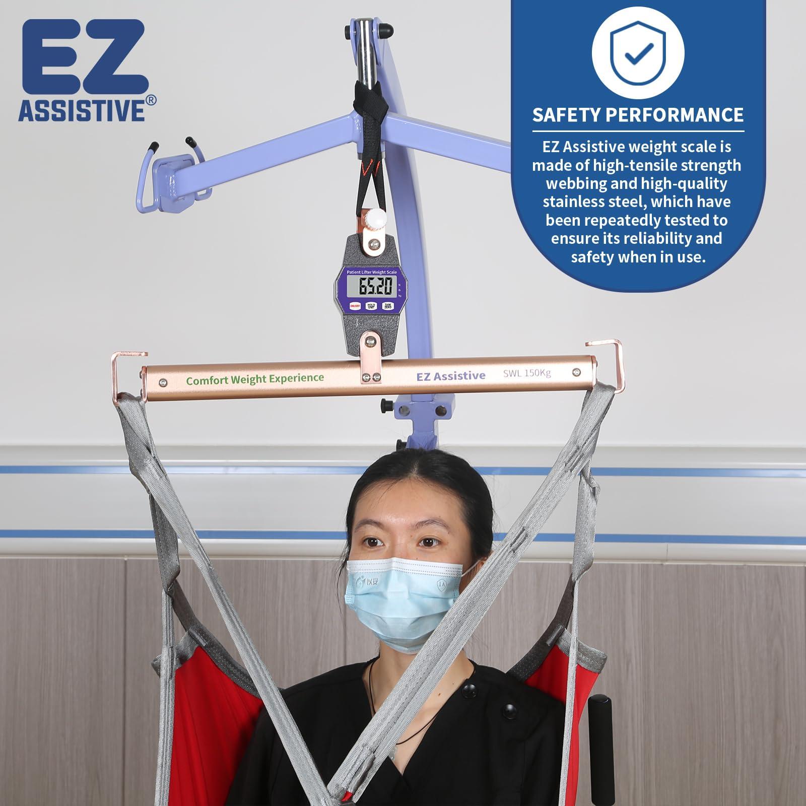 EZ Assistive EZ Assistive Patient Weight Scale and Lift Sling Set for Hoyer Lift, Medical Assist Scale for Bedridden Patient Lift Sling