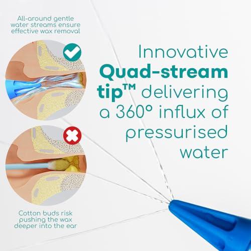 Medi Grade Medi Grade Ear Bulb Syringe - Effective Ear Wax Removal Tool with Add-on Quad-Stream Tip - Travel-Friendly Ear Cleaning Kit for Gentle Ear Cleaning - Ear Flusher for Ear Wax - 2.54 fl oz