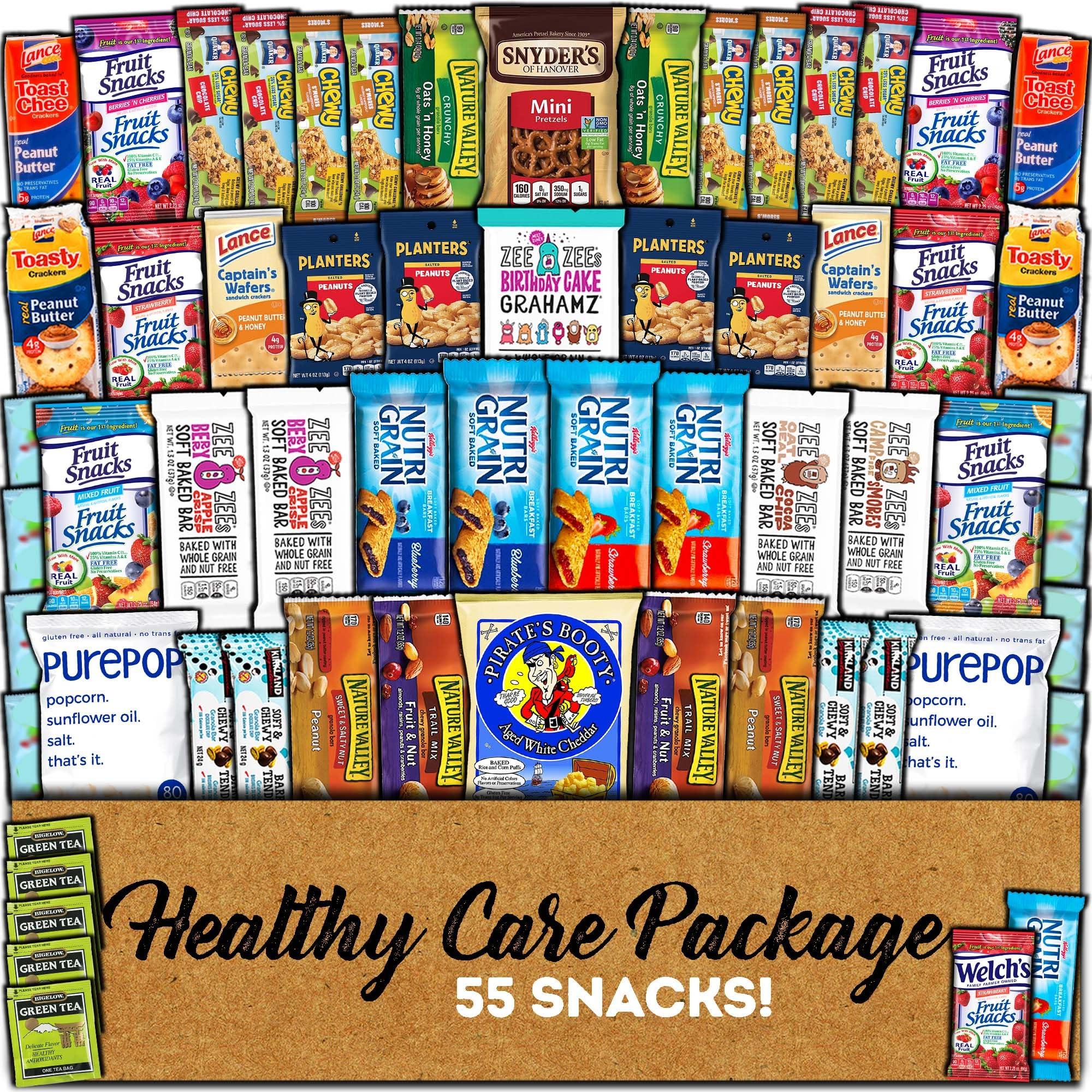CRAVEBOX CRAVEBOX Healthy Snack Box Care Package (55 count) Variety Snacks Pack - Valentines Day - College Back to School
