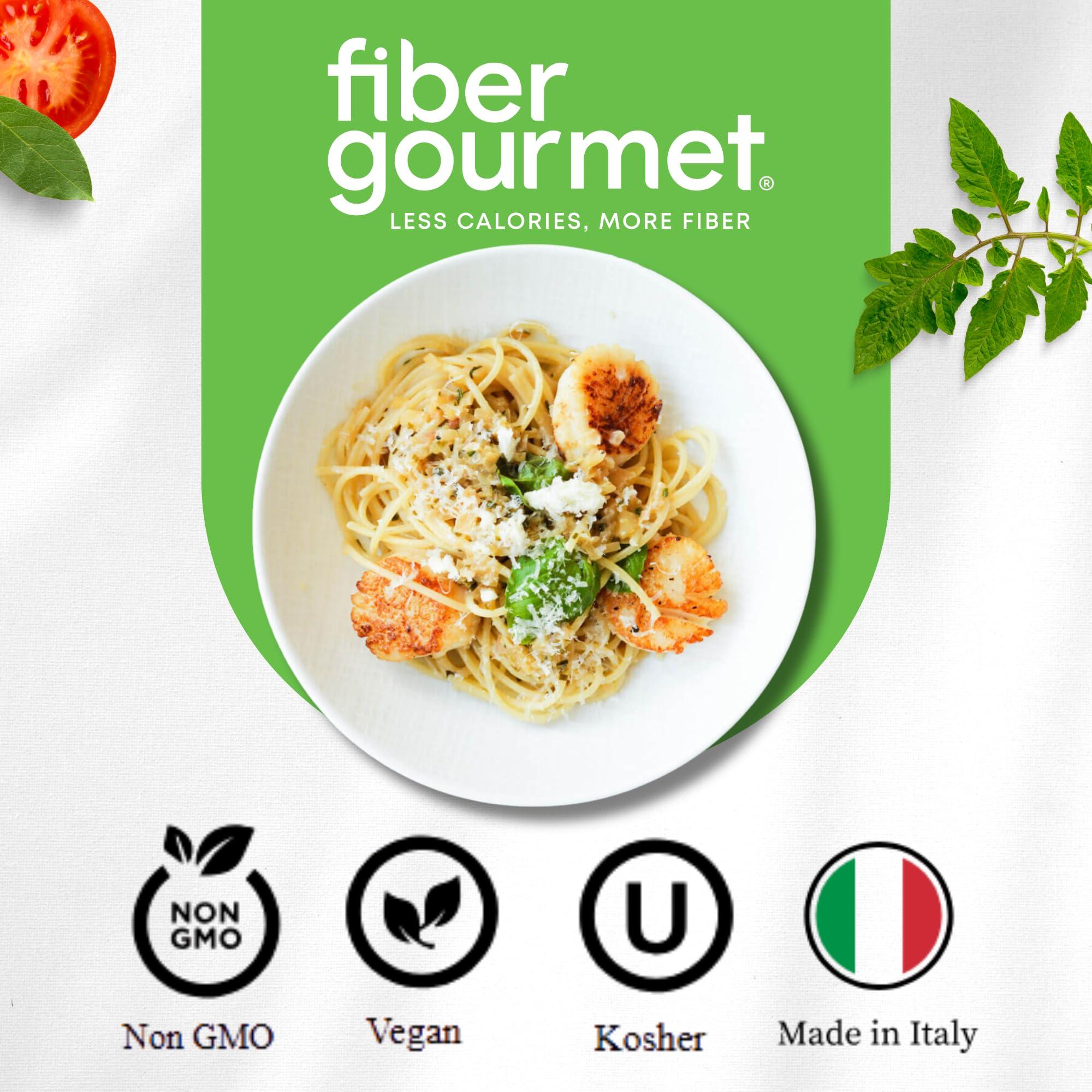 Fiber Gourmet Fiber Gourmet Pasta Variety Pack, 1 8oz Box Each of Spaghetti, Rotini, Penne, Elbows, Low Calorie & Fiber-Rich Pasta Bulk, Made in Italy, Non-GMO, Kosher, Vegan (4-Pack)