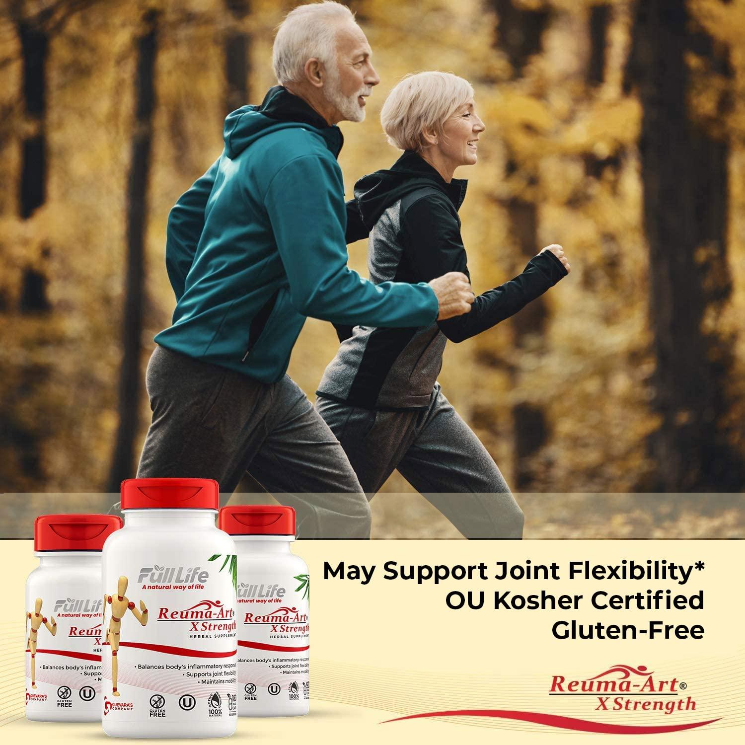 Full Life Full Life Reuma-Art X Strength  400 mg Herbal Supplements - Supports Joint Flexibility  180 Veggie Capsules