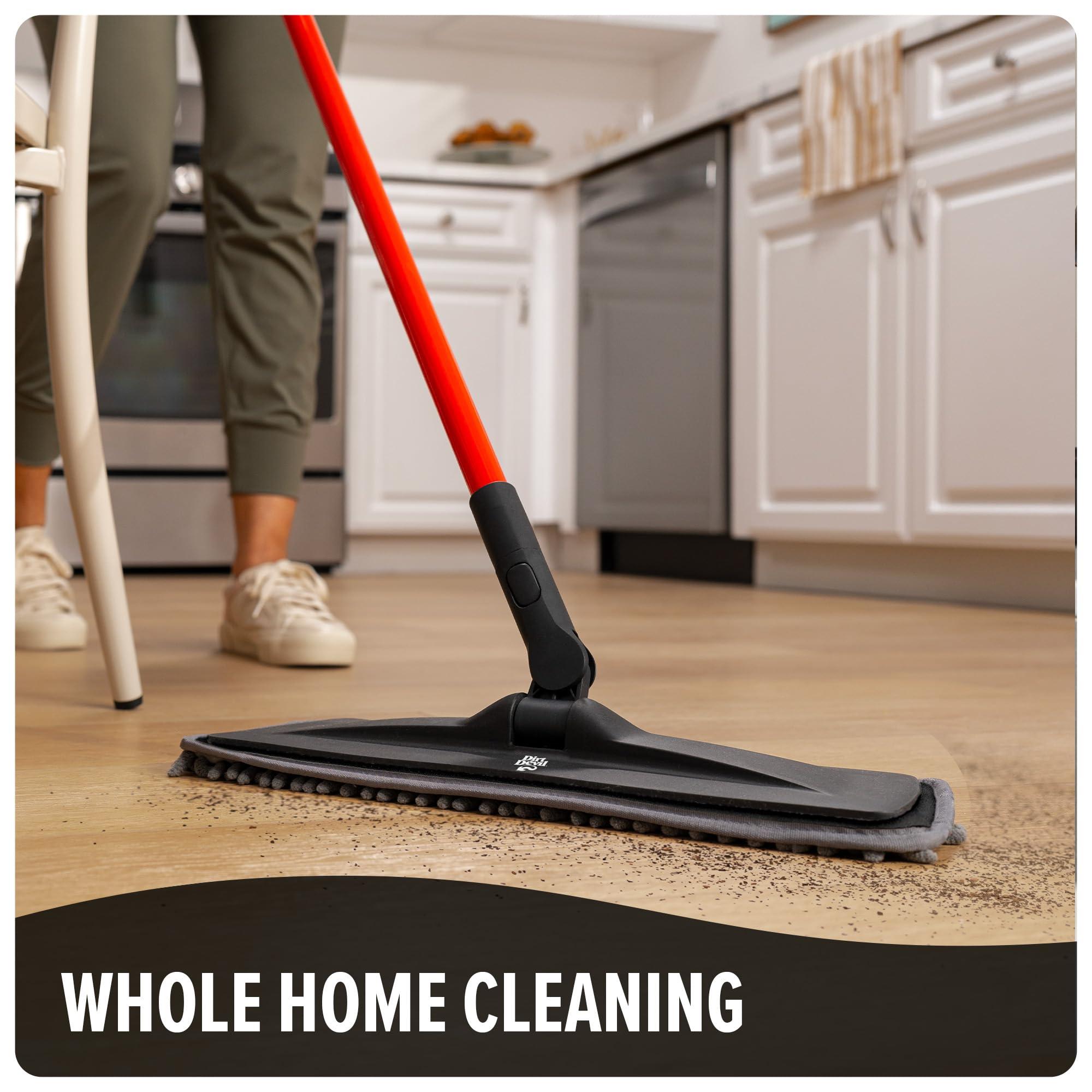 Dirt Devil Dirt Devil Dust Mop Replacement Pads, Pack of 2, Hardwood Floor Sweeper, Reusable Microfiber Dust Mop Pad, Multi-Surface Cleaner, AD52400, Grey