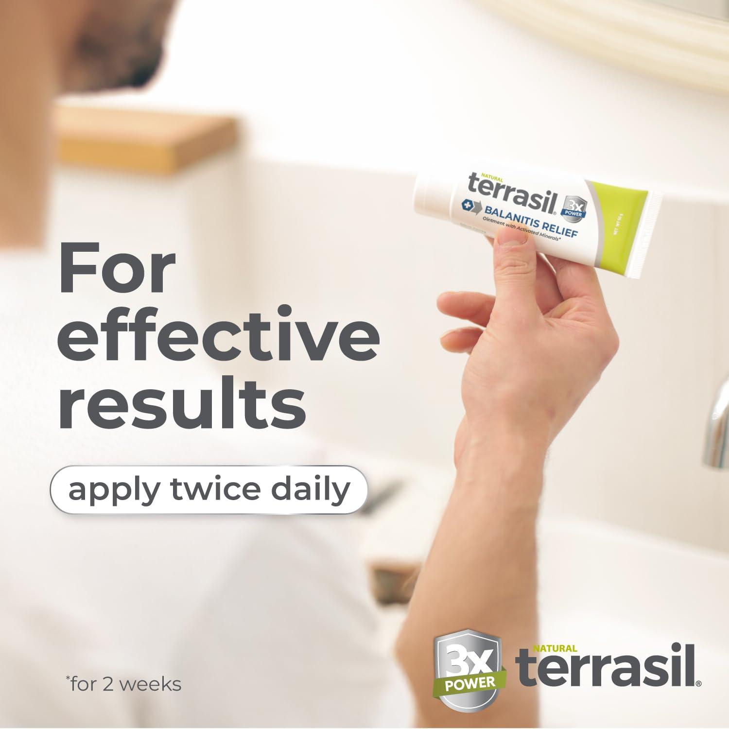 terrasil terrasil Balanitis Relief - Balanitis Treatment for Men, Natural Soothing Foreskin Ointment for Relief from Symptoms of Irritation, Itch, and Inflammation. Dermatologist Tested (.5oz)