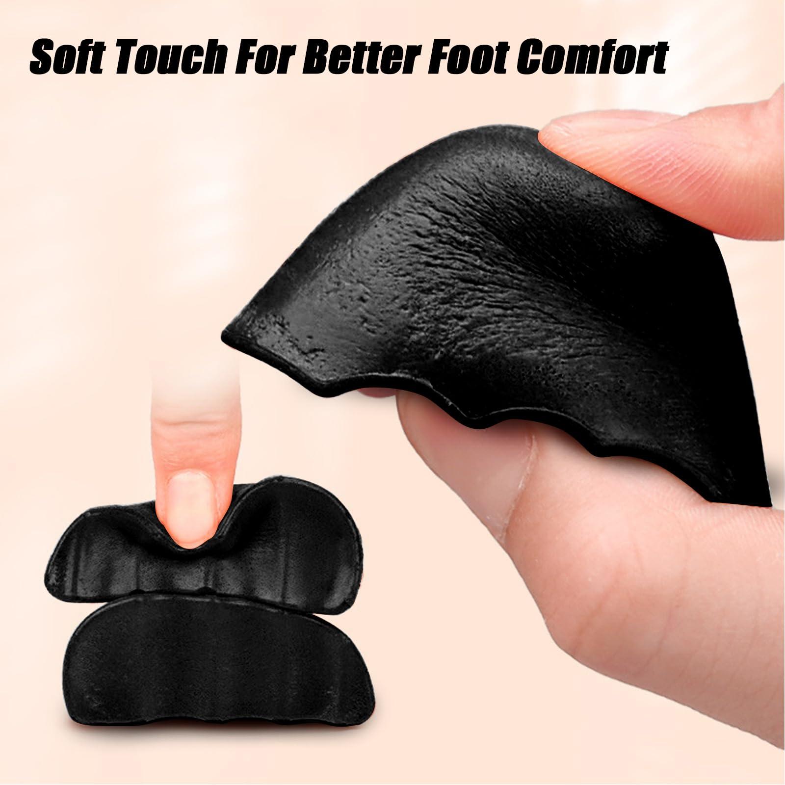 Mowyem Toe Inserts for Shoes,Toe Inserts to Make Shoes Fit Tighter Heels Toe Inserts Shoe Filler Toe Plug for Too Big Shoes Women Men (4 Pairs,Black Pointy)